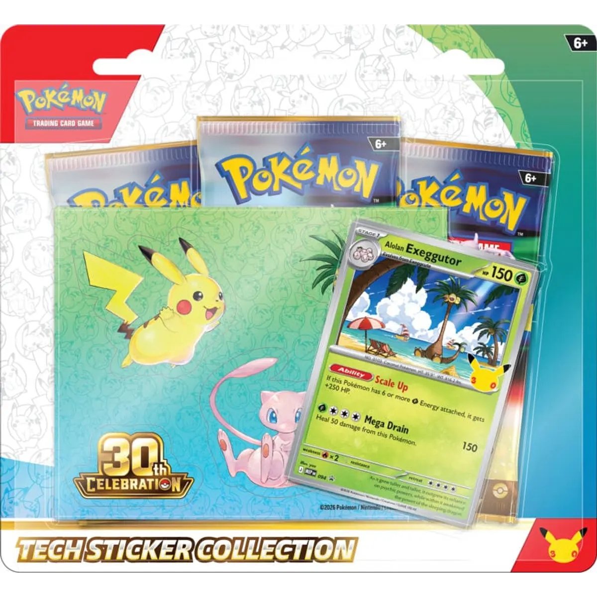 Pokemon TCG: 30th Celebration - Tech Sticker Collection Español