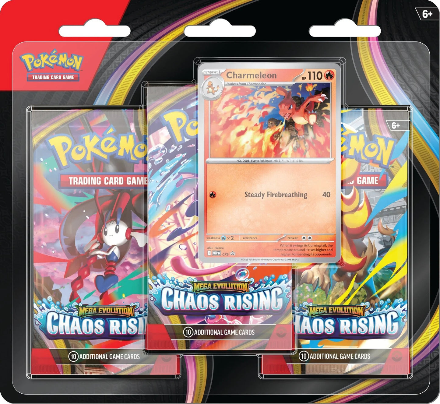 Pokemon TCG: Chaos Rising - 3-Pack Blister English