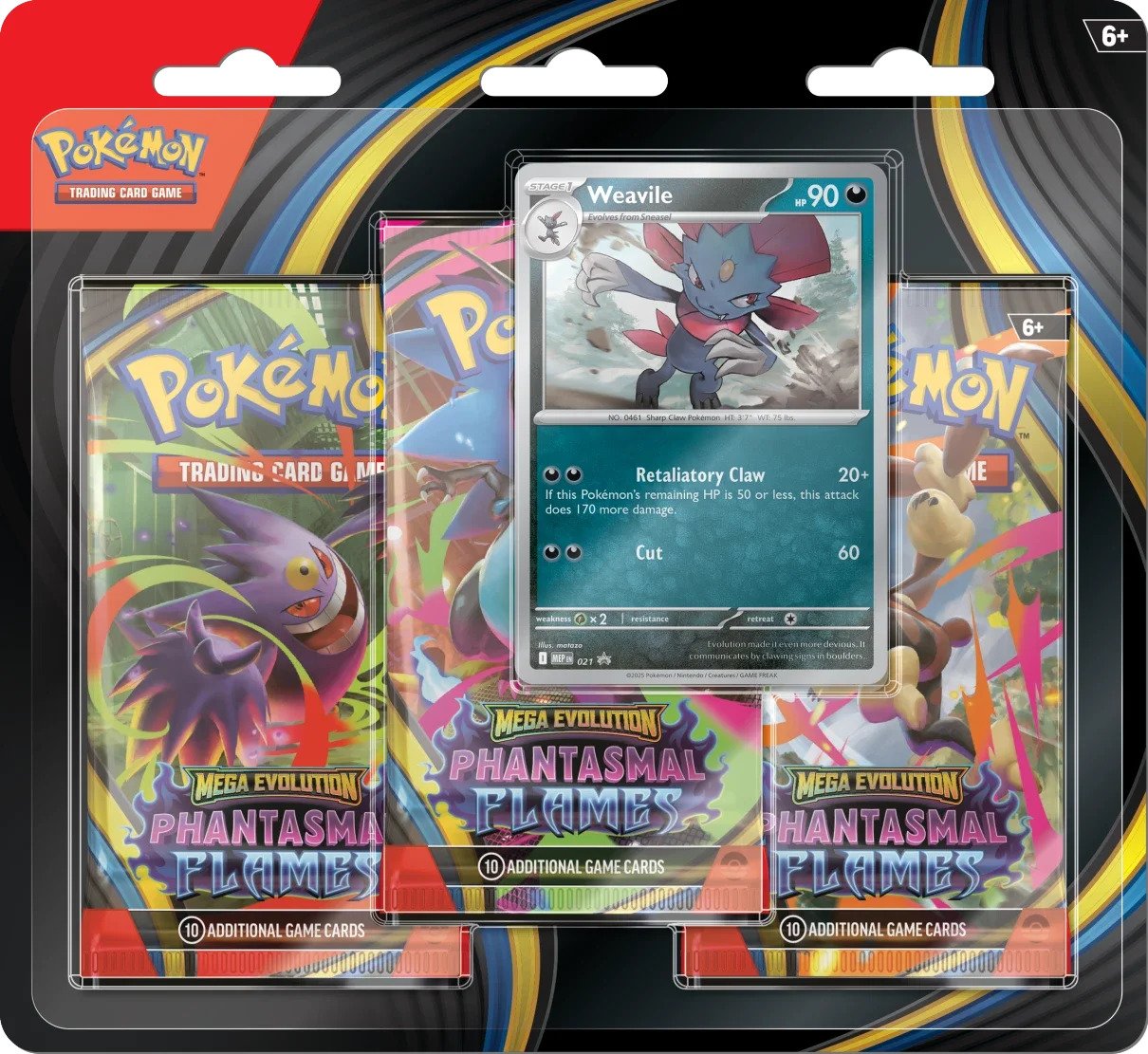 Pokemon TCG: Phantasmal Flames - 3-Pack Blister