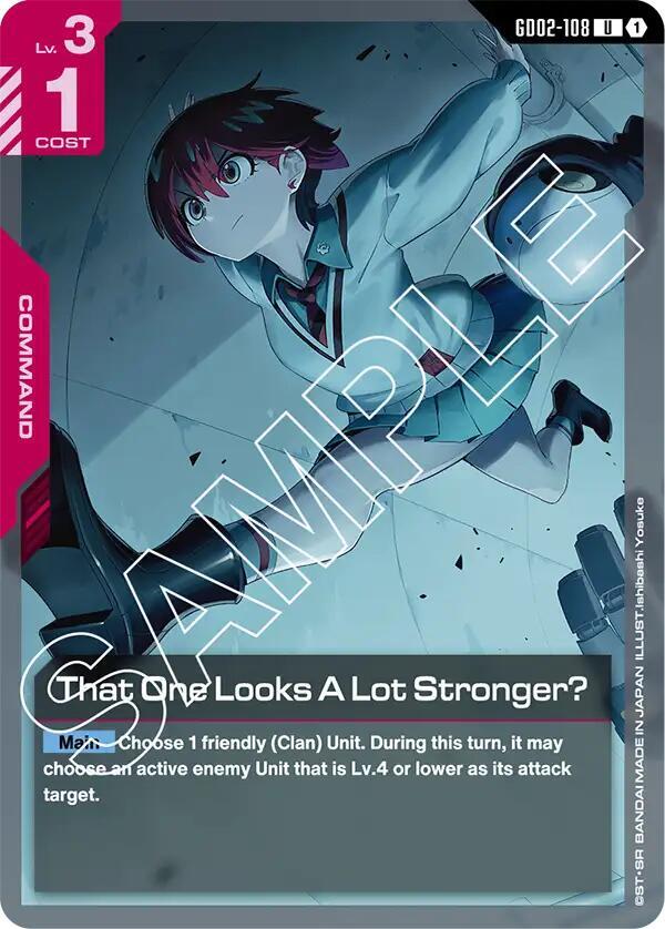 That One Looks A Lot Stronger?