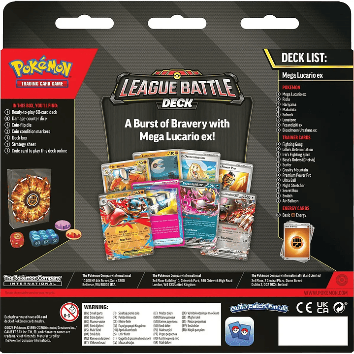 Pokemon TCG: Mega Lucario ex League Battle Deck