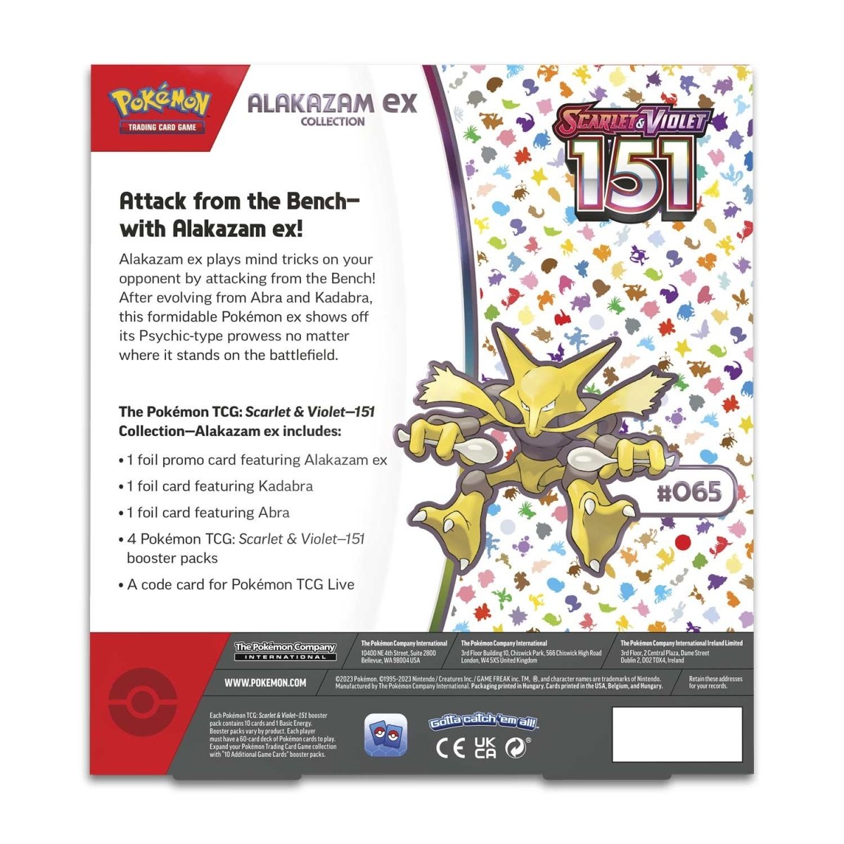 Pokemon TCG: 151 Alakazam ex Collection Box - Ingles