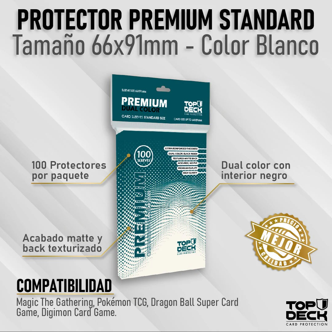 TopDeck: Premium Dual Color Sleeves | Standard size 66x91mm