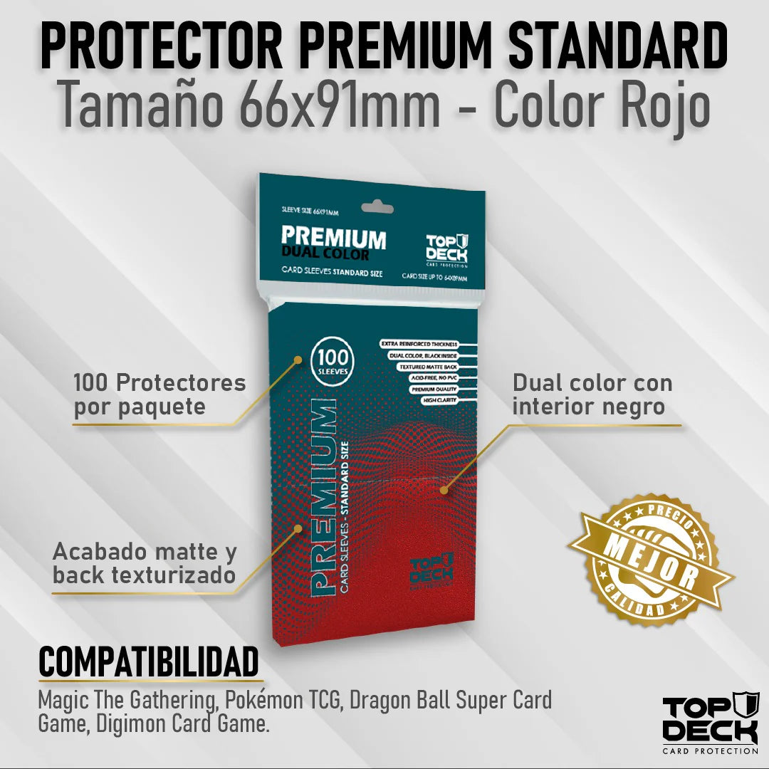 TopDeck: Premium Dual Color Sleeves | Standard size 66x91mm