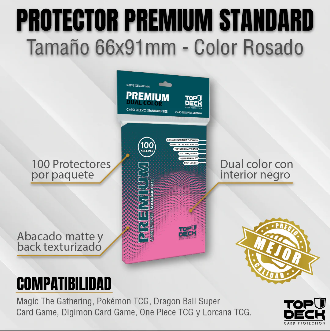 TopDeck: Premium Dual Color Sleeves | Standard size 66x91mm
