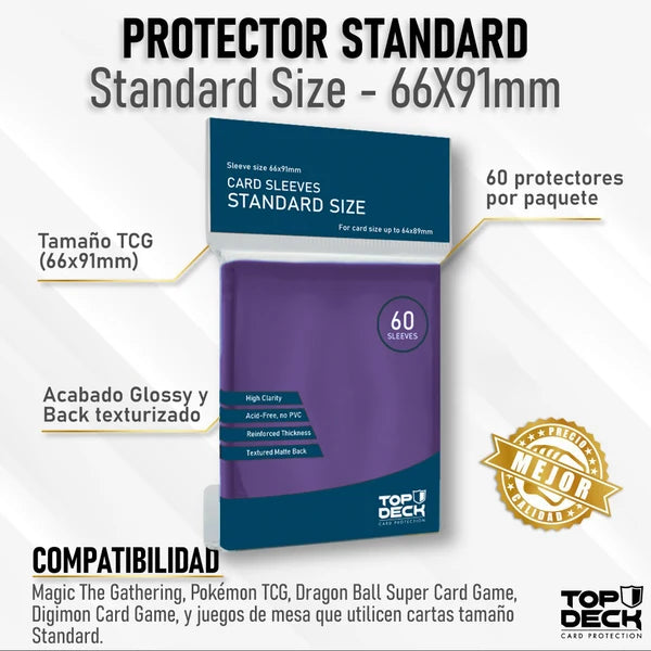 TopDeck: Esenciales Color Sleeves | Standard size 66x91mm