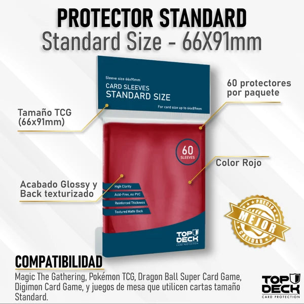 TopDeck: Esenciales Color Sleeves | Standard size 66x91mm