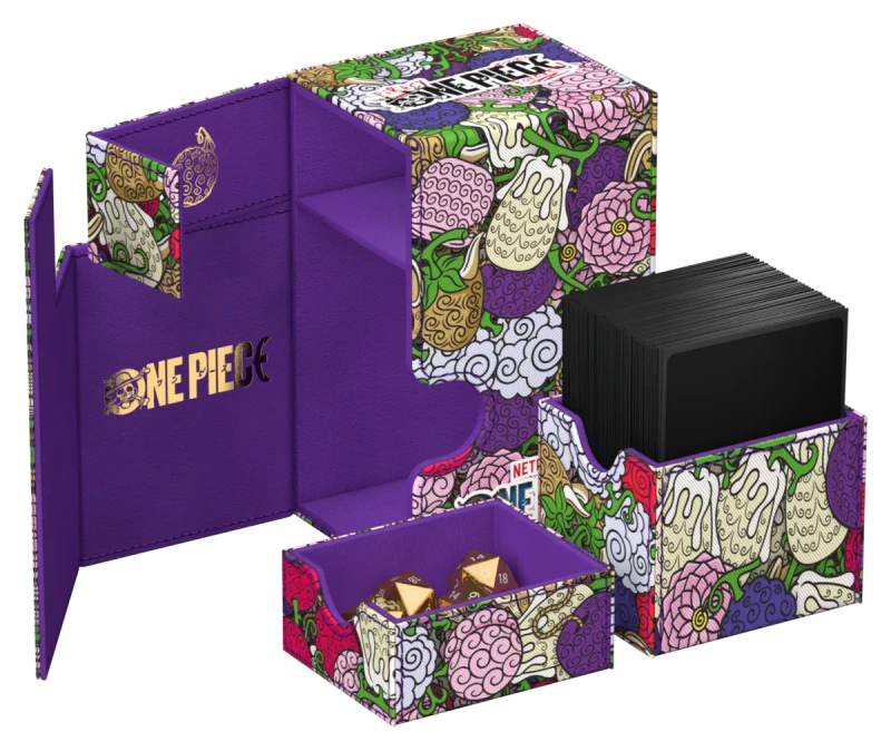 Deck Case: Flip'n'Tray 80+ Xenoskin Netflix- One Piece- Devilfruit Pattern