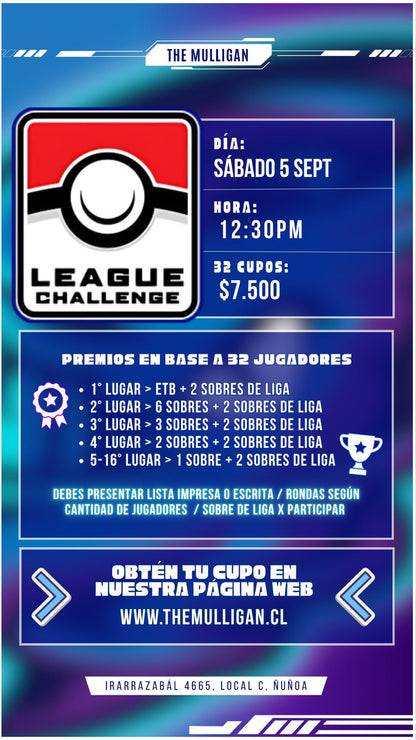 Pokemon TCG: League Challenge - Sabado 5 Septiembre - 12:30